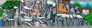 murales infantiles para rocodromos